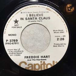 Freddie Hart And The Heartbeats I Believe In Santa Claus USED VINYL 7INCH 45 RPM SINGLE PROMO