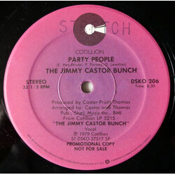 The Jimmy Castor Bunch Party People USED VINYL 12INCH PROMO 33 S RPM