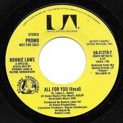Ronnie Laws All For You (Vocal) USED VINYL 7INCH 45 RPM SINGLE PROMO STYRENE STEREO MONO