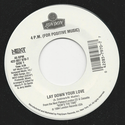 4 P.M. (For Positive Music) Lay Down Your Love / Sukiyaki Vinyl 7" USED