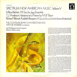 Milton Babbitt / T.J. Anderson / Richard Wernick / Contemporary Chamber Ensemble / Arthur Weisberg Spectrum: New American Music, Volume V Vinyl LP USE