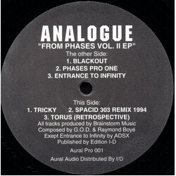 Analogue (2) From Phases Vol. II EP USED VINYL 12INCH 33 S RPM EP