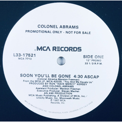 Colonel Abrams Soon You'll Be Gone Vinyl 12" USED