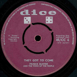 Prince Buster / The Voice Of The People (2) They Got To Come / These Are The Times USED VINYL 7INCH 45 RPM SINGLE