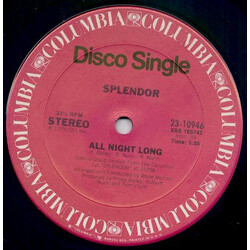 Splendor (3) All Night Long USED VINYL 12INCH 33 S RPM