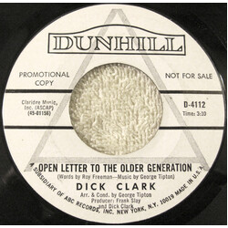Dick Clark (2) Open Letter To The Older Generation / The Fable Of Fun Country USED VINYL 7INCH 45 RPM PROMO