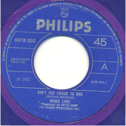 Mama Lion Ain't Too Proud To Beg Vinyl 7" USED