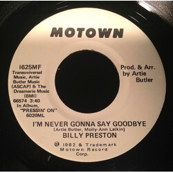 Billy Preston I'm Never Gonna Say Goodbye USED VINYL 7INCH 45 RPM PROMO