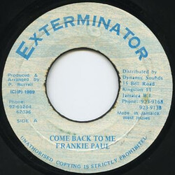 Frankie Paul Come Back To Me USED VINYL 7INCH 45 RPM