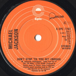 Michael Jackson Don't Stop 'Til You Get Enough Vinyl USED