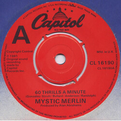 Mystic Merlin 60 Thrills A Minute USED VINYL 7INCH
