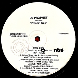 DJ Prophet Prophet Trax USED VINYL 12INCH 33 S RPM WHITE LABEL