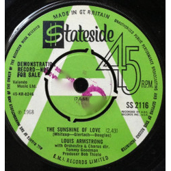 Louis Armstrong And His All-Stars The Sunshine Of Love Vinyl 7" USED