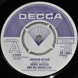 Abdul Hassan And His Orchestra Arabian Affair / Desert Dance Vinyl 7" USED