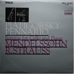 Felix Mendelssohn-Bartholdy / Richard Strauss / Gregor Piatigorsky / Leonard Pennario Sonatas For Cello and Piano Vinyl LP USED