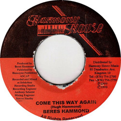 Beres Hammond Come This Way Again USED VINYL 7INCH 45 RPM