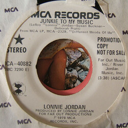 Lonnie Jordan Junkie To My Music Vinyl 7" USED