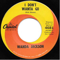 Wanda Jackson I Don't Wanta Go USED VINYL 7INCH MONO