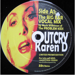 Karen Danzig Outcry USED VINYL 12INCH 33 S RPM LIMITED EDITION PROMO