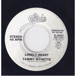 Tammy Wynette Lonely Heart USED VINYL 7INCH 45 RPM SINGLE PROMO STEREO