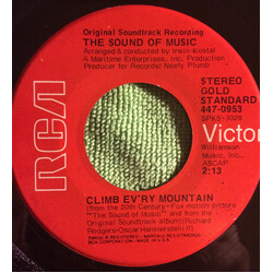 Irwin Kostal And His Orchestra Climb Every Mountain / Prelude And The Sound Of Music USED VINYL 7INCH 45 RPM SINGLE STEREO