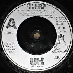 Skip Jackson Teddy Bear USED VINYL 7INCH 45 RPM SINGLE