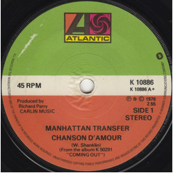 The Manhattan Transfer Chanson D'Amour Vinyl 7" USED