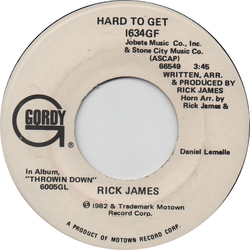 Rick James Hard To Get Vinyl 7" USED