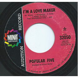 Popular Five I'm A Love Maker / Little Bitty Pretty One USED VINYL 7INCH 45 RPM SINGLE PROMO STYRENE
