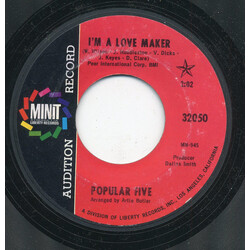 Popular Five I'm A Love Maker / Little Bitty Pretty One USED VINYL 7INCH 45 RPM SINGLE PROMO STYRENE