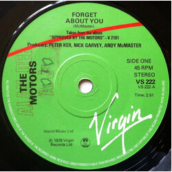 The Motors Forget About You USED VINYL 7INCH 45 RPM SINGLE STEREO