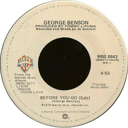 George Benson Unchained Melody / Before You Go USED VINYL 7INCH 45 RPM