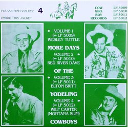 Wilf Carter More Days Of The Yodeling Cowboys Volume 4 Vinyl LP USED