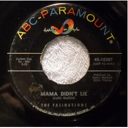 The Fascinations Mama Didn't Lie / Someone Like You USED VINYL 7INCH 45 RPM