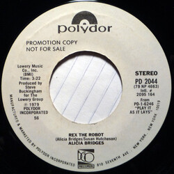 Alicia Bridges Rex The Robot USED VINYL 7INCH 45 RPM SINGLE PROMO STYRENE