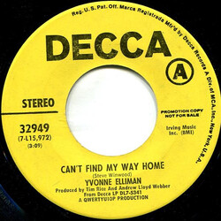 Yvonne Elliman Can't Find My Way Home USED VINYL 7INCH 45 RPM SINGLE PROMO