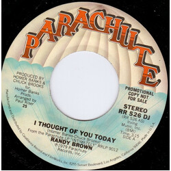 Randy Brown (2) I Thought Of You Today USED VINYL 7INCH SINGLE 45 RPM PROMO