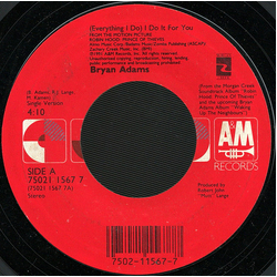 Bryan Adams (Everything I Do) I Do It For You Vinyl 7" USED
