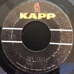 Hugh X. Lewis Too Late USED VINYL 7INCH 45 RPM