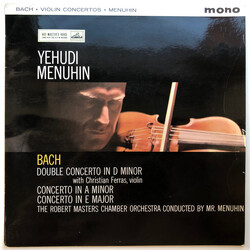 Johann Sebastian Bach / Yehudi Menuhin / Robert Masters Chamber Orchestra Violin Concertos Vinyl LP USED