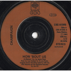 Champaign How 'Bout Us Vinyl 7" USED