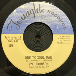 Syl Johnson Ode To Soul Man / I'll Take Those Skinny Legs USED VINYL 7INCH 45 RPM
