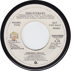 Rod Stewart Somebody Special Vinyl 7" USED