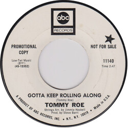 Tommy Roe Gotta Keep Rolling Along USED VINYL 7INCH 45 RPM PROMO