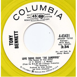 Tony Bennett Love Theme From "The Sandpiper" (The Shadow Of Your Smile) USED VINYL 7INCH 45 RPM SINGLE PROMO