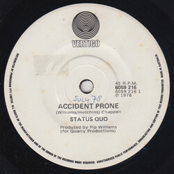 Status Quo Accident Prone USED VINYL 7INCH 45 RPM SINGLE