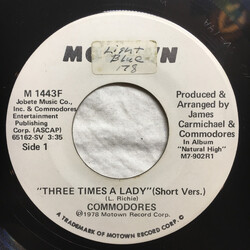 Commodores Three Times A Lady USED VINYL 7INCH 45 RPM SINGLE PROMO