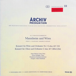 Wolfgang Amadeus Mozart / Heinz Holliger / Hans-Martin Linde / Münchener Kammerorchester / Hans Stadlmair Konzert Für Flöte Und Orchester G-dur KV 313