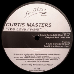 Curtis Masters The Love I Want Vinyl USED