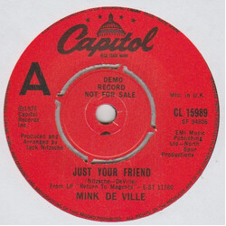 Mink DeVille Just Your Friends USED VINYL 7INCH PROMO